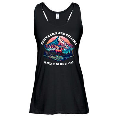 Trails Are Calling And I Must Go Wild Horse Nature Art Ladies Essential Flowy Tank