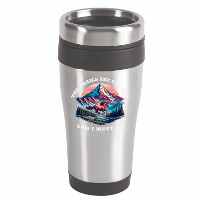 Trails Are Calling And I Must Go Wild Horse Nature Art 16oz Travel Tumbler