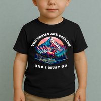 Trails Are Calling And I Must Go Wild Horse Nature Art Toddler T-Shirt