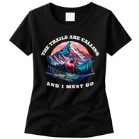 Trails Are Calling And I Must Go Wild Horse Nature Art Womens T-Shirt