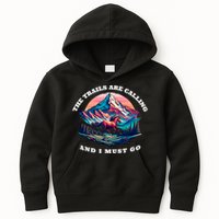 Trails Are Calling And I Must Go Wild Horse Nature Art Kids Hoodie