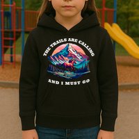Trails Are Calling And I Must Go Wild Horse Nature Art Kids Hoodie