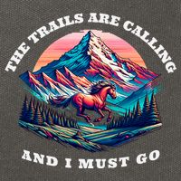 Trails Are Calling And I Must Go Wild Horse Nature Art Cotton Canvas Backpack