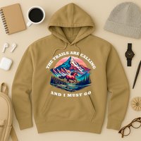 Trails Are Calling And I Must Go Wild Horse Nature Art Hoodie