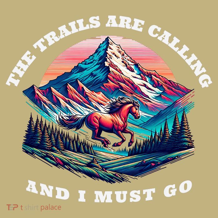 Trails Are Calling And I Must Go Wild Horse Nature Art Sustainable Beanie