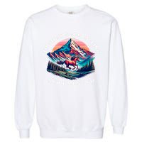Trails Are Calling And I Must Go Wild Horse Nature Art Garment-Dyed Sweatshirt