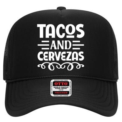 Tacos And Cervezas Print High Crown Mesh Back Trucker Hat