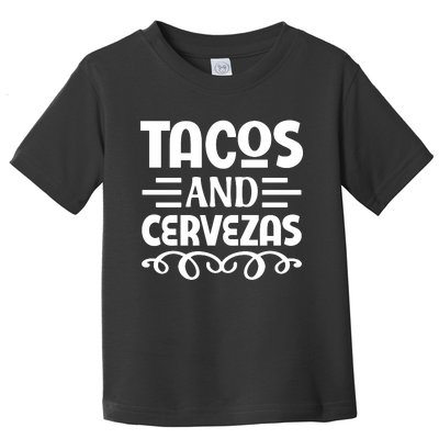 Tacos And Cervezas Print Toddler T-Shirt