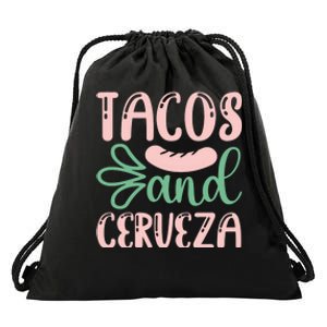 Tacos And Cerveza Cinco De Mayo Celebration Drawstring Bag