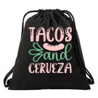 Tacos And Cerveza Cinco De Mayo Celebration Drawstring Bag