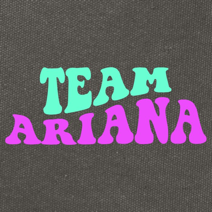 Team Ariana Cheer For Ariana, Show Support Be On Cotton Canvas Backpack