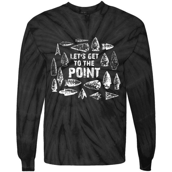 Trending Arrowhead Collector Arrowhead Native Artifact Hunting Tie-Dye Long Sleeve Shirt