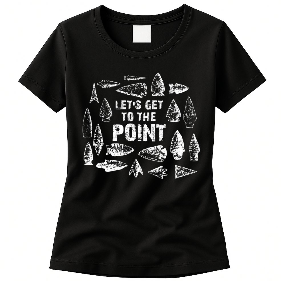 Trending Arrowhead Collector Arrowhead Native Artifact Hunting Womens T-Shirt