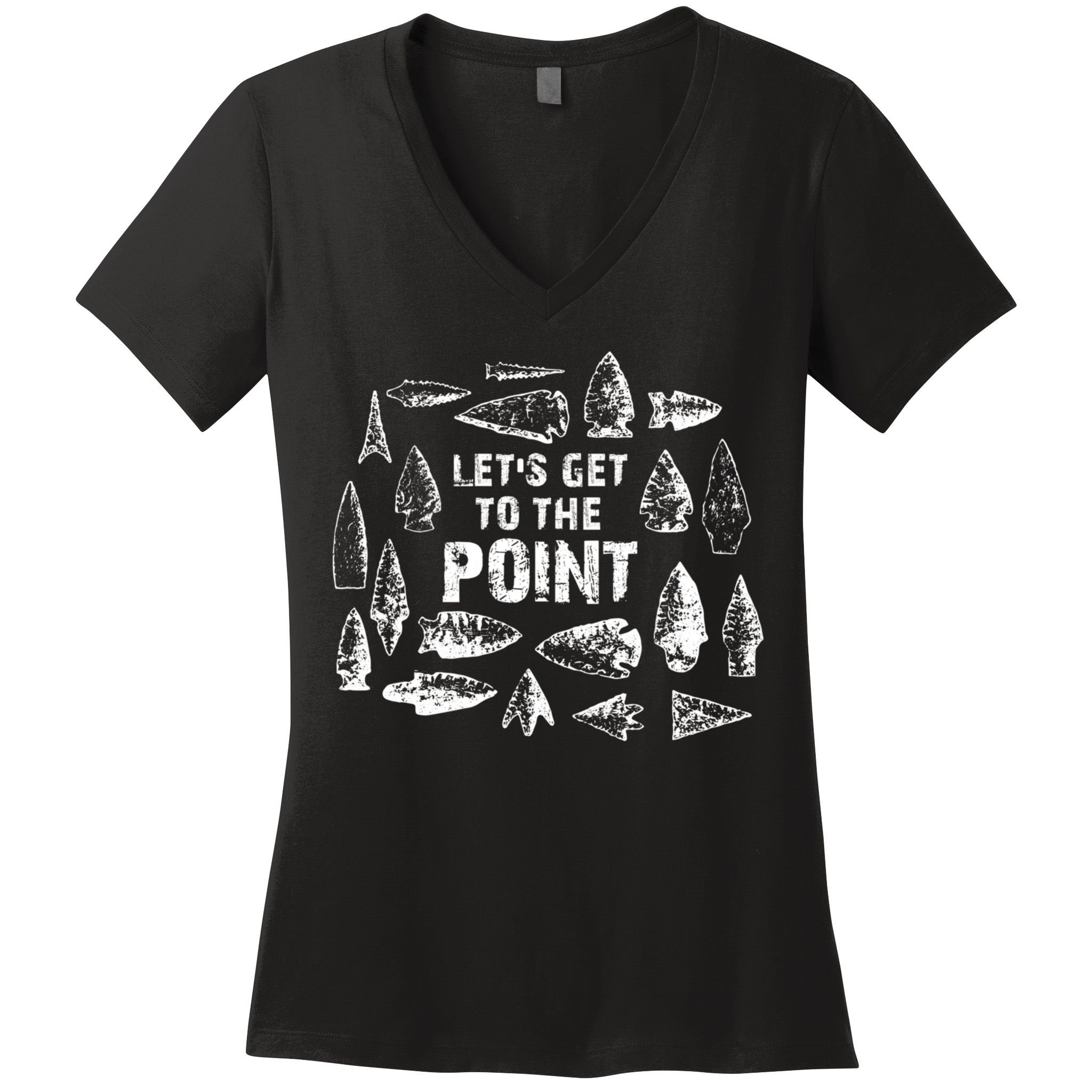 Trending Arrowhead Collector Arrowhead Native Artifact Hunting Women's V-Neck T-Shirt