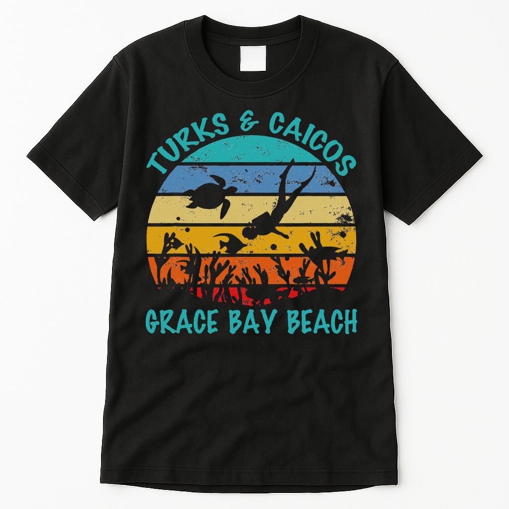 Turks And Caicos Islands West Indies Grace Bay Beach Gifts Tall T-Shirt