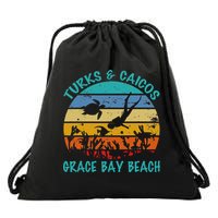 Turks And Caicos Islands West Indies Grace Bay Beach Gifts Drawstring Bag