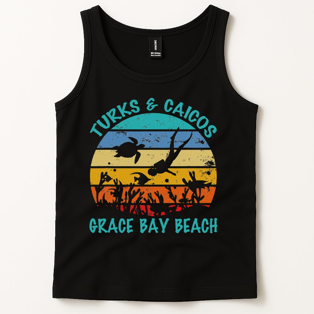 Turks And Caicos Islands West Indies Grace Bay Beach Gifts Tank Top
