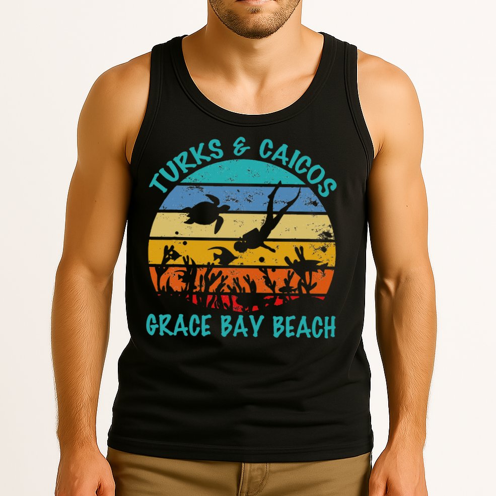 Turks And Caicos Islands West Indies Grace Bay Beach Gifts Tank Top