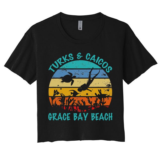 Turks And Caicos Islands West Indies Grace Bay Beach Gifts Crop Top