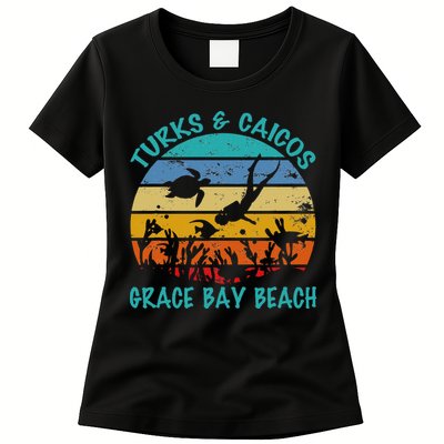 Turks And Caicos Islands West Indies Grace Bay Beach Gifts Womens T-Shirt