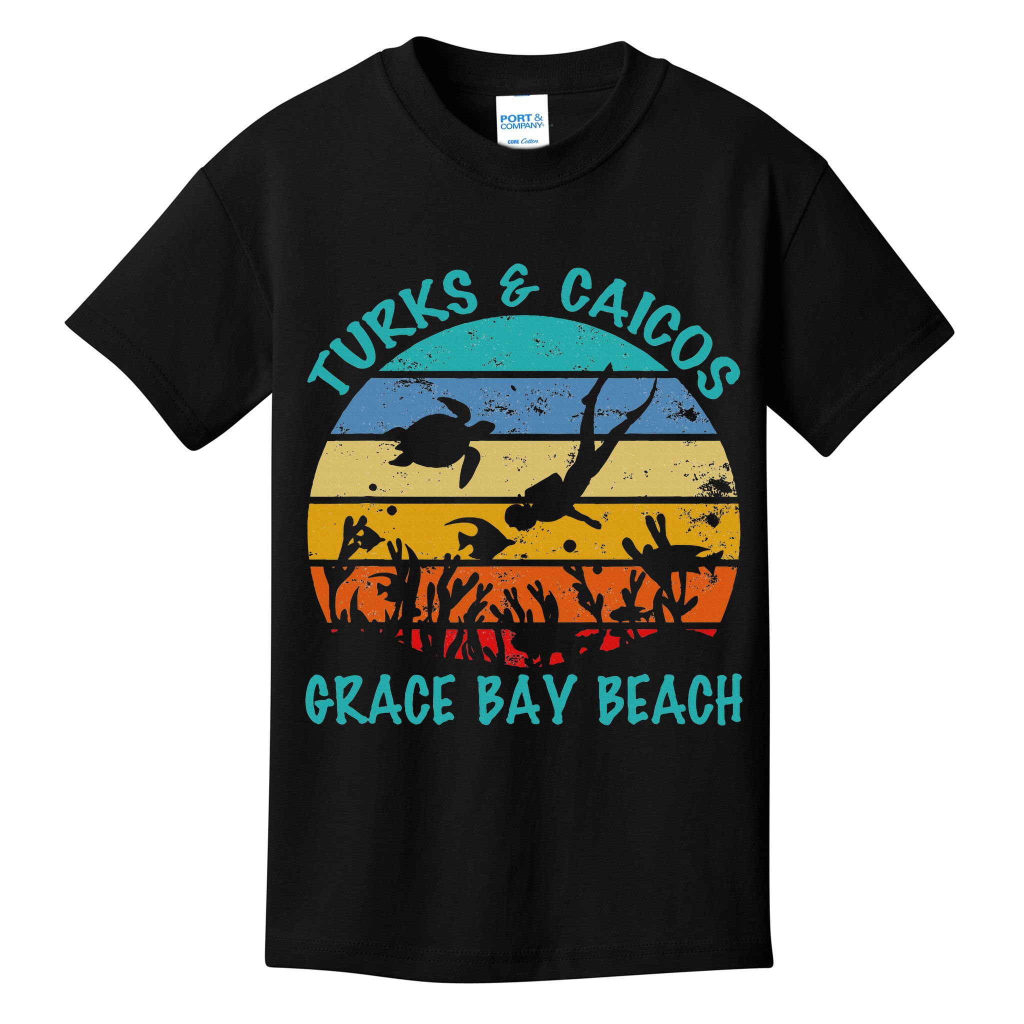 Turks And Caicos Islands West Indies Grace Bay Beach Gifts Kids T-Shirt