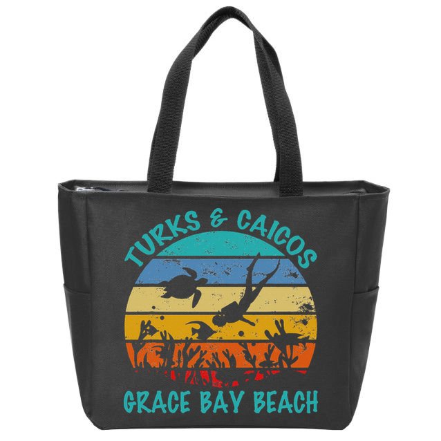 Turks And Caicos Islands West Indies Grace Bay Beach Gifts Zip Tote Bag