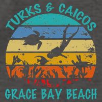 Turks And Caicos Islands West Indies Grace Bay Beach Gifts Vector Backpack