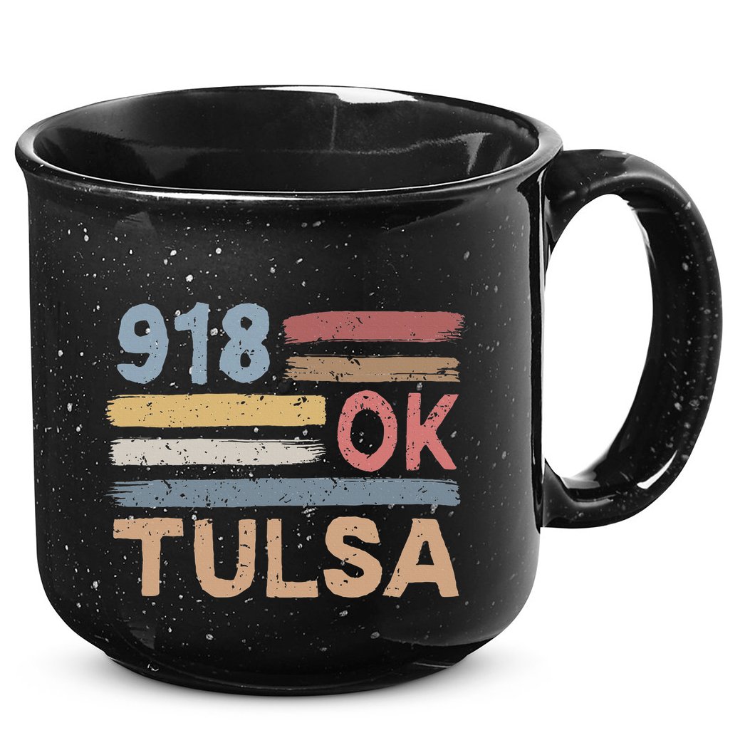 Tulsa Area Code 918 Residents State Oklahoma 15oz Campfire Ceramic Mug