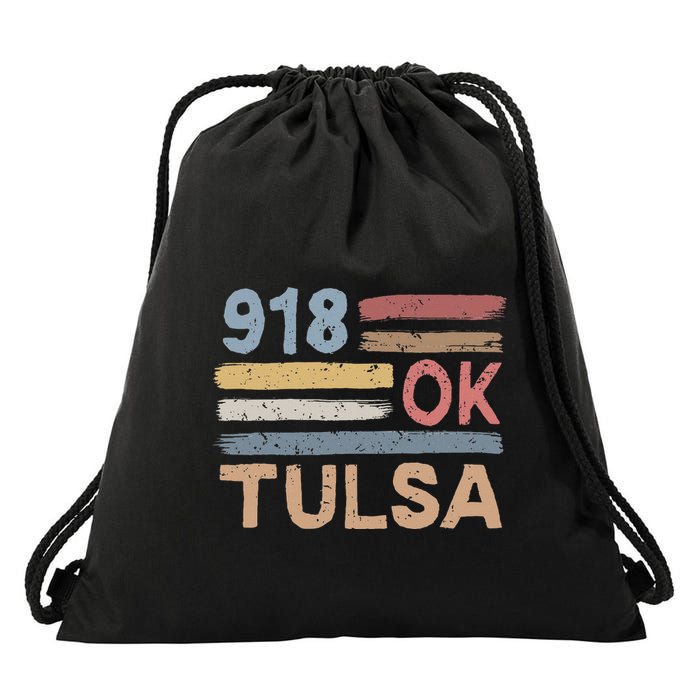 Tulsa Area Code 918 Residents State Oklahoma Drawstring Bag