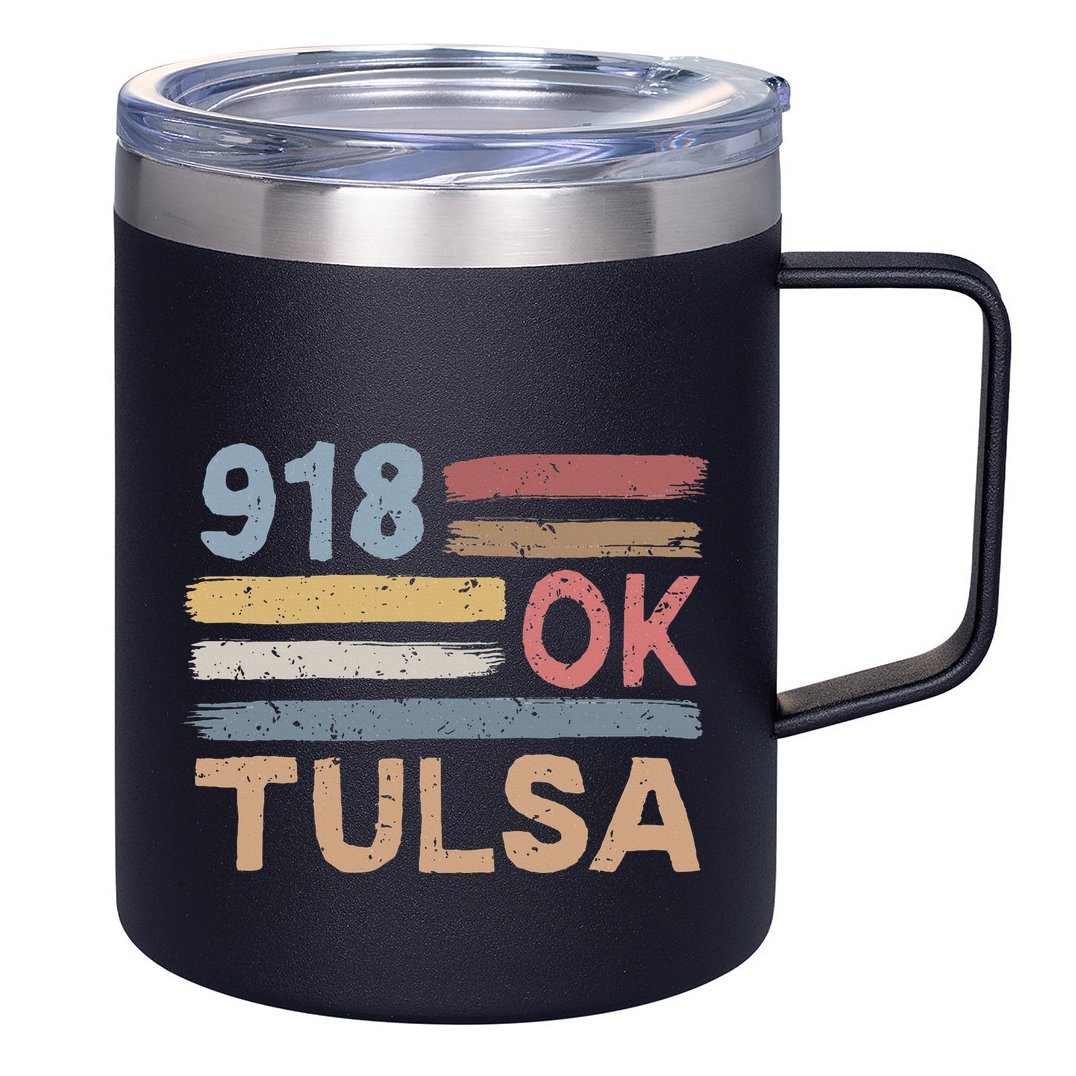 Tulsa Area Code 918 Residents State Oklahoma 12oz Stainless Steel Coffee Mug