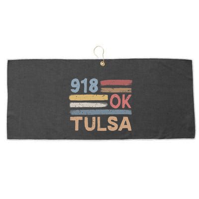 Tulsa Area Code 918 Residents State Oklahoma Large Microfiber Waffle Golf Towel