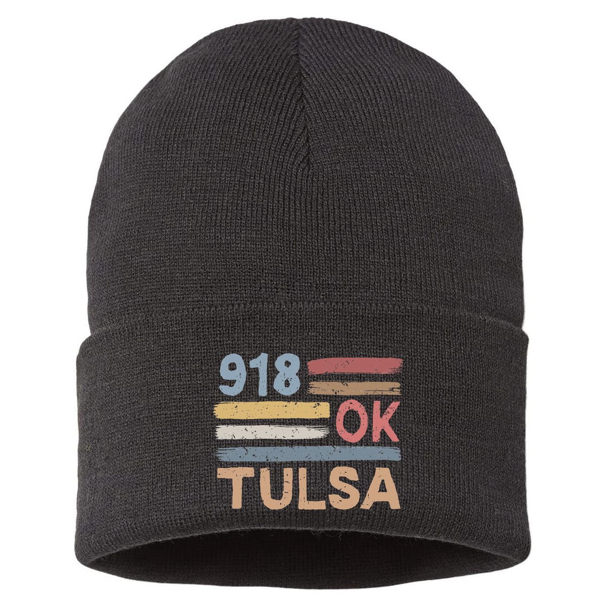 Tulsa Area Code 918 Residents State Oklahoma Sustainable Knit Beanie
