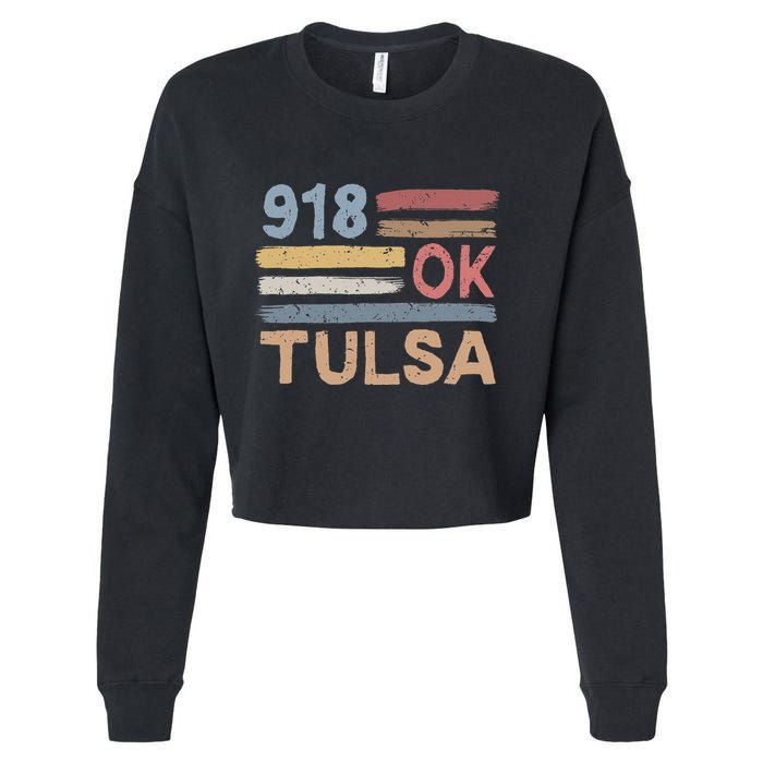 Tulsa Area Code 918 Residents State Oklahoma Cropped Pullover Crew