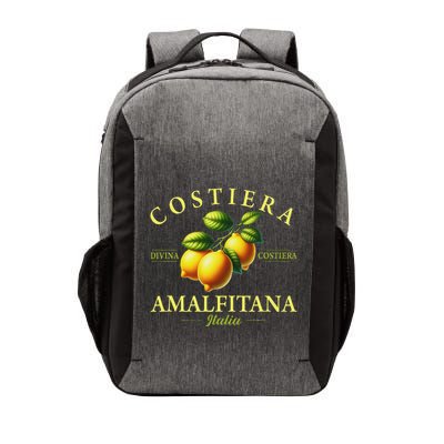 The Amalfi Coast The Divine Coast Lemons Yellow Lettering Vector Backpack