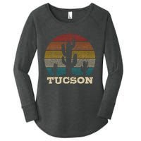 Tucson Arizona Cactus Vintage Retro Desert Souvenir Gift Women's Perfect Tri Tunic Long Sleeve Shirt