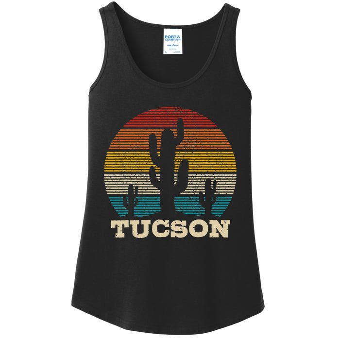 Tucson Arizona Cactus Vintage Retro Desert Souvenir Gift Ladies Essential Tank