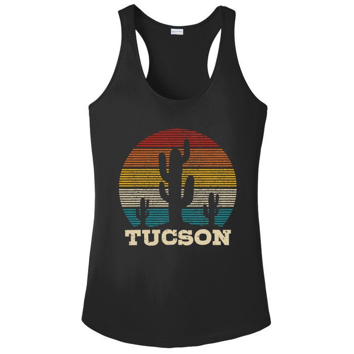 Tucson Arizona Cactus Vintage Retro Desert Souvenir Gift Ladies PosiCharge Competitor Racerback Tank