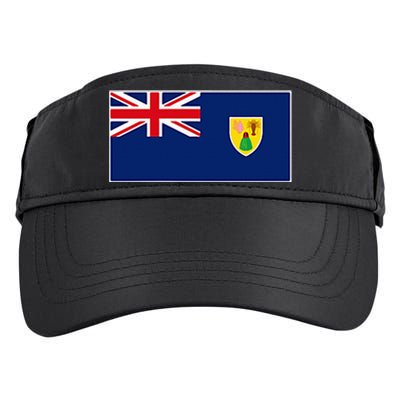 Turks And Caicos Islands Flag Providenciales Islander Adult Drive Performance Visor