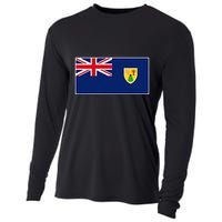 Turks And Caicos Islands Flag Providenciales Islander Cooling Performance Long Sleeve Crew