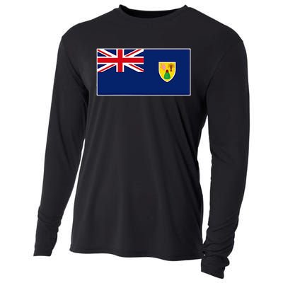 Turks And Caicos Islands Flag Providenciales Islander Cooling Performance Long Sleeve Crew