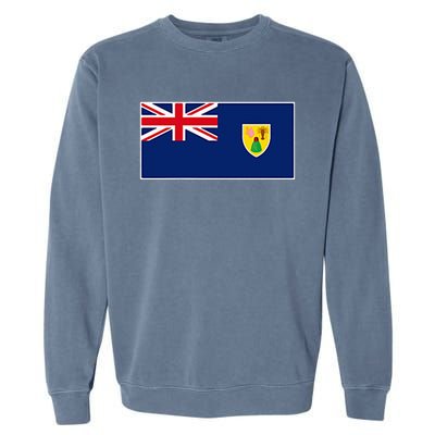 Turks And Caicos Islands Flag Providenciales Islander Garment-Dyed Sweatshirt