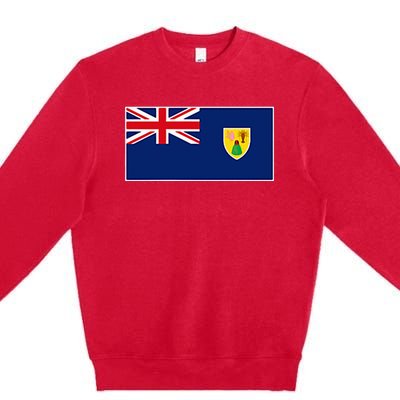 Turks And Caicos Islands Flag Providenciales Islander Premium Crewneck Sweatshirt