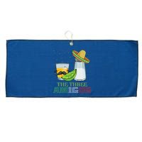 Three Amigos Cinco De Mayo Mexican Mexico Tequila Lime Salt Large Microfiber Waffle Golf Towel