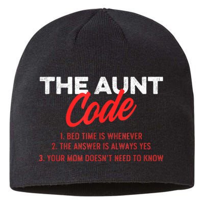 The Aunt Code Best Aunt Ever Favorite Aunt Cool Auntie Sustainable Beanie