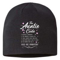 The Auntie Code Best Aunt Sister Niece Nephew Funny Sustainable Beanie