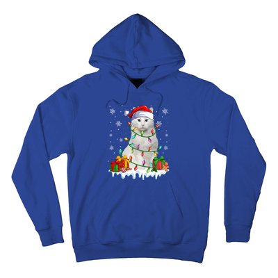 Turkish Angora Cat Xmas Light Christmas Kitten Lover Cool Gift Hoodie