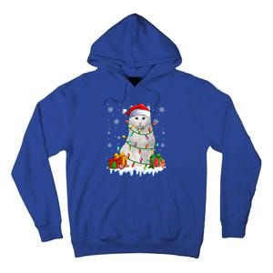 Turkish Angora Cat Xmas Light Christmas Kitten Lover Cool Gift Tall Hoodie