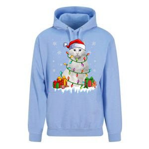 Turkish Angora Cat Xmas Light Christmas Kitten Lover Cool Gift Unisex Surf Hoodie