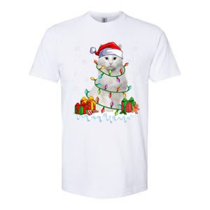 Turkish Angora Cat Xmas Light Christmas Kitten Lover Cool Gift Softstyle CVC T-Shirt