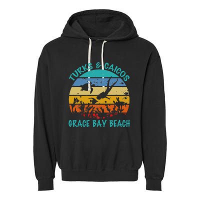 Turks And Caicos Islands West Indies Grace Bay Beach Garment-Dyed Fleece Hoodie